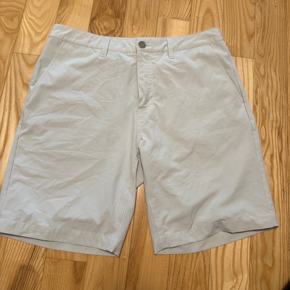 Criquet Men's Anytime Shorts Size 32 9" Inseam Performance Chino Athletic Golf